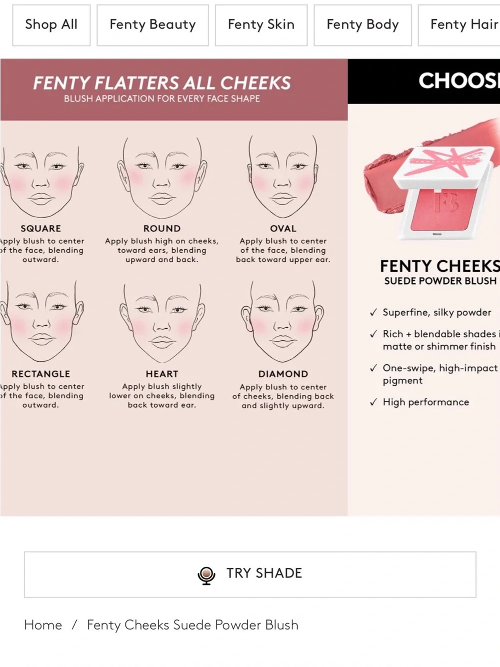 FENTY CHEEKS SUEDE POWDER BLUSH